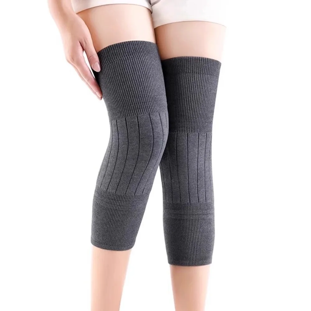 1 paio di lana spessa e calda ginocchiera protezione per le gambe protezione per le ginocchia in cashmere antivento scaldamuscoli resistenti al freddo donna uomo ginocchiera maniche per le gambe