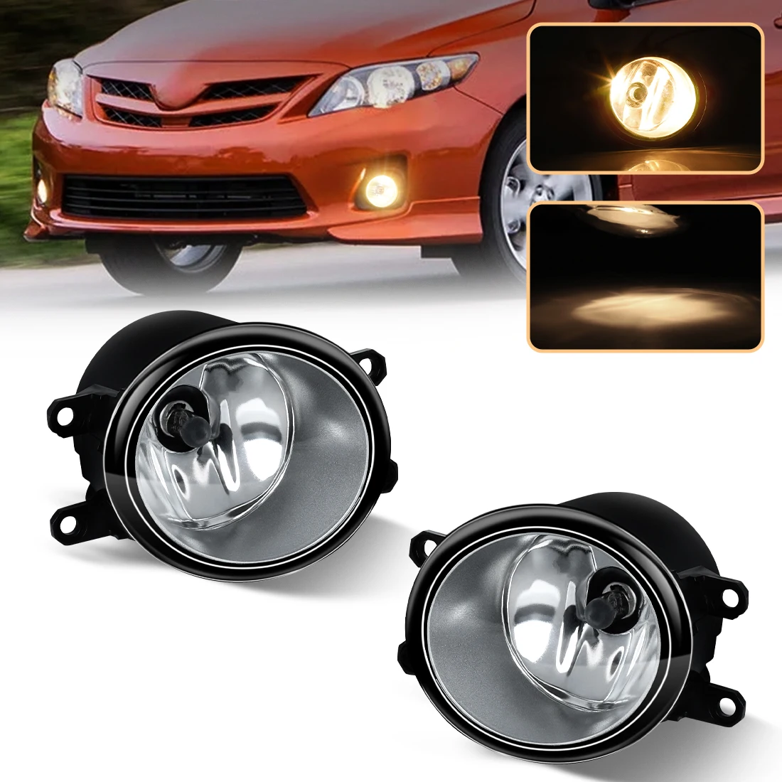 

1PCs Halogen Fog Lamp For Toyota Corolla Camry Verso RAV4 Yaris Highlander Verso S Avensis Fog Light Assembly 4000LM 55W 4300K