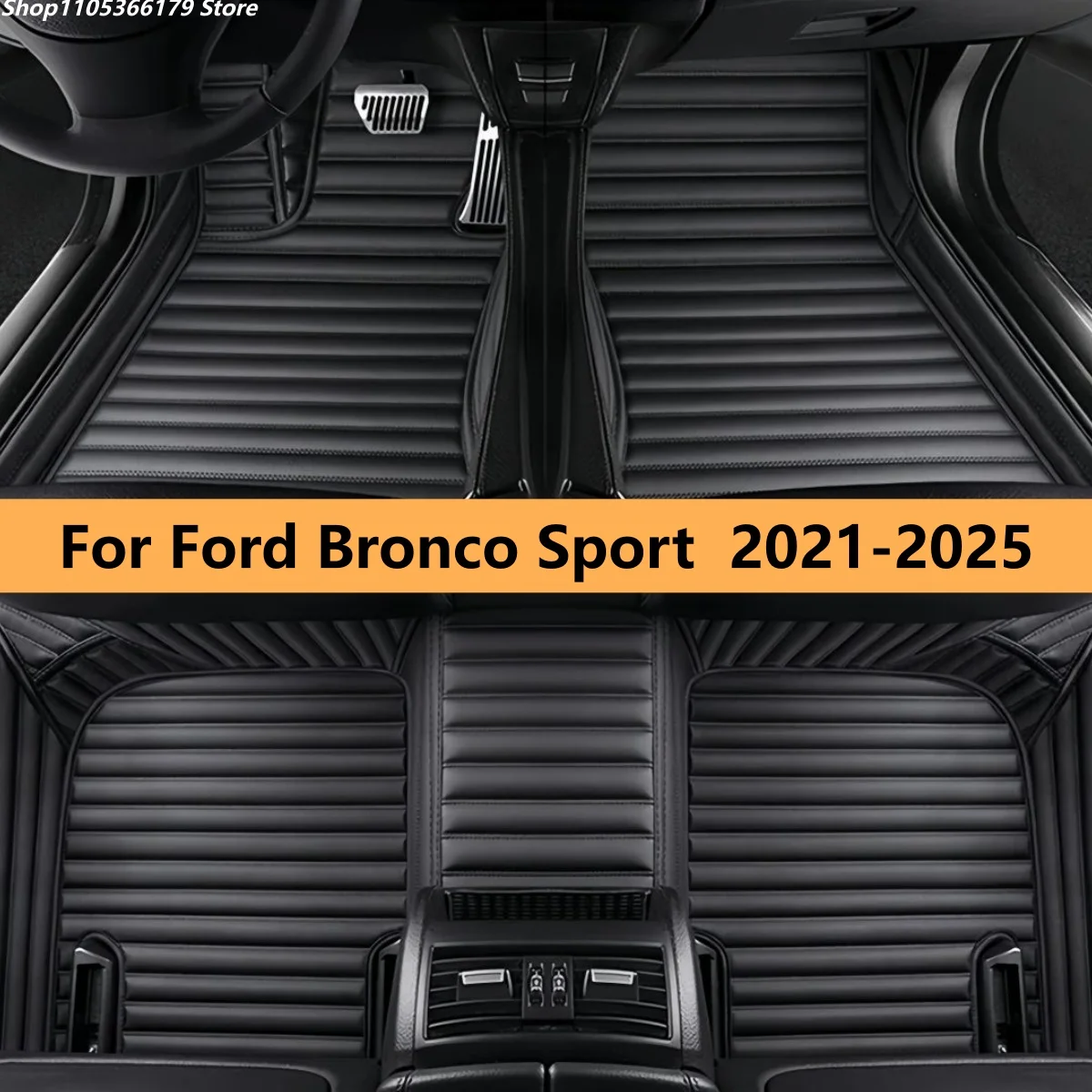 

Автомобильные коврики для Ford Bronco Sport 2021-2025: полный комплект из кожи, ковровые покрытия, коврики для ног