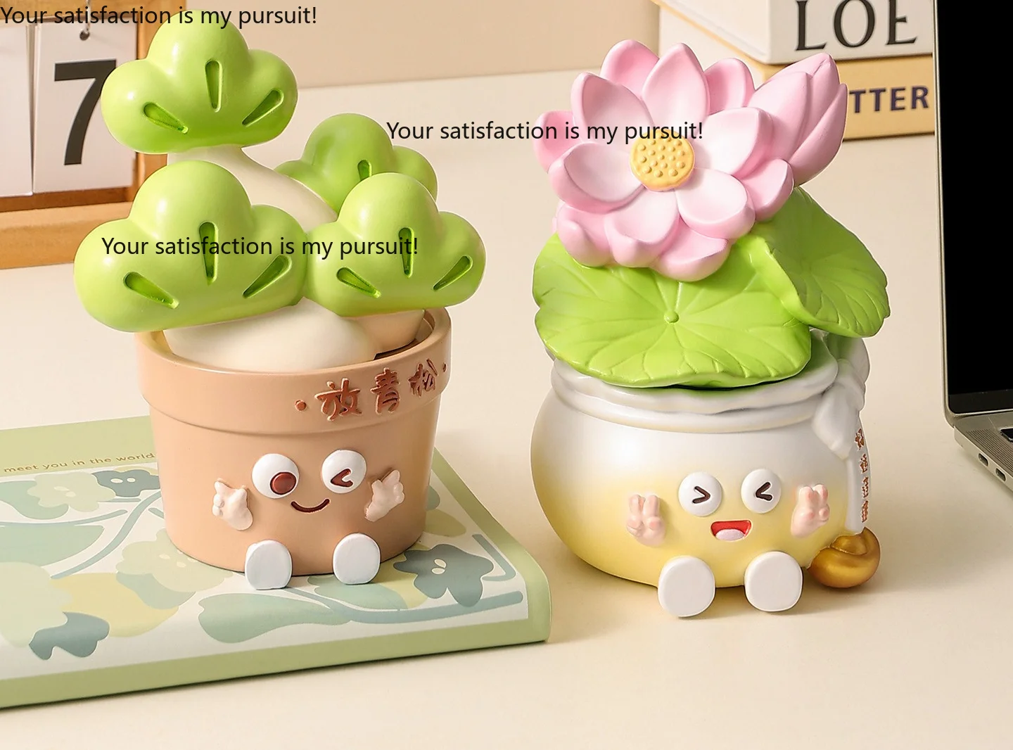 New creative good luck lotus resin ornament home decoration housewarming new home layout office desktop creative gifts