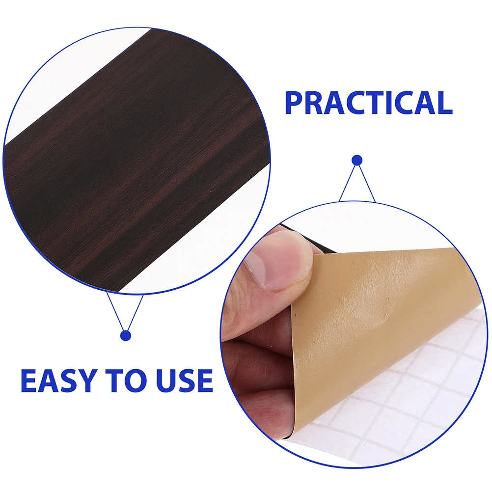 

Self Adhesive Baseboard Stickers 5m High10cm Black Wood Background Wall Tiles for Bedroom Balcony Entrance Flexible Peel Stick