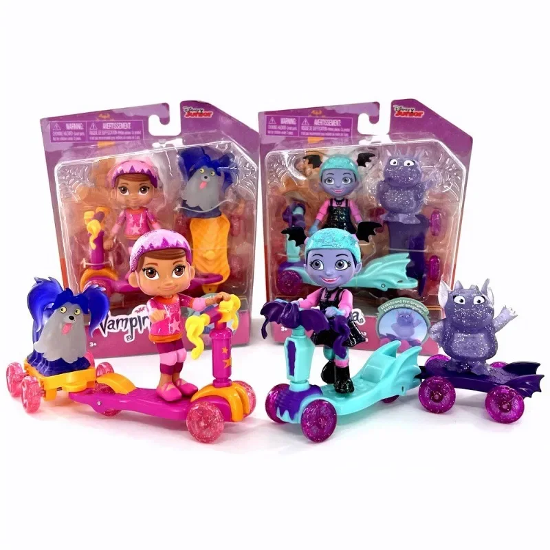 Prawdziwa figurka Disney Vampirina Gregoria makowa Wolfie Anna urocza lalka akcesoria do ozdoby modelowe hulajnogi udają zabawkę