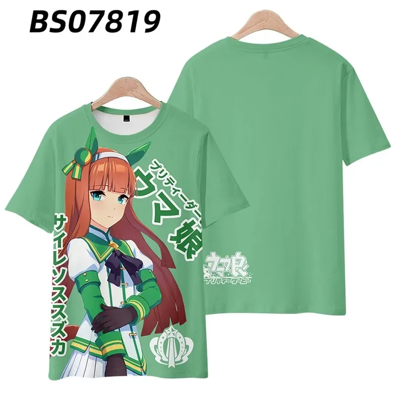 Anime UmaMusume Pretty Derby 3D Print T Shirt Tokai Teio Oguri Cap