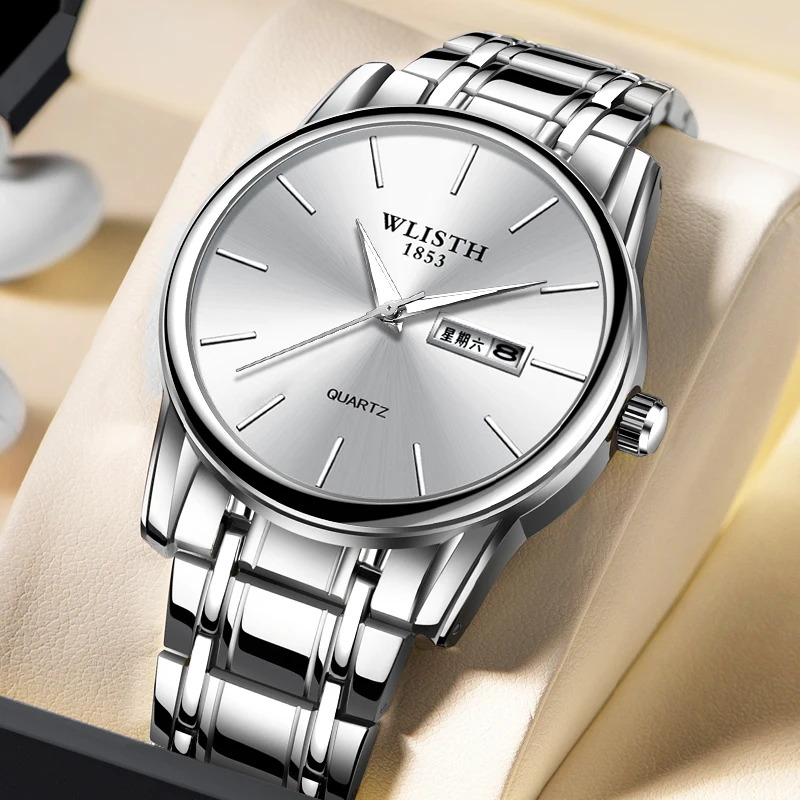 Top Brand New Men Watch Quartz Watches For Men Fashion Business Luxury Mens Watch Waterproof Steel Strap Wristwatches Reloj Homb