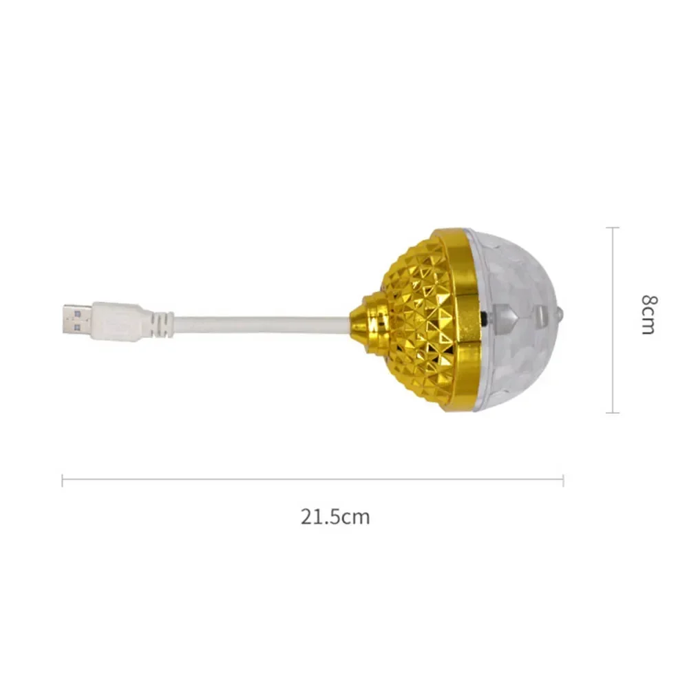 Colorful USB E27 Auto Rotating Stage Lighting Effect Light Bulb Home Party KTV Dance Party Atmosphere Lamp Disco DJ Ball Light