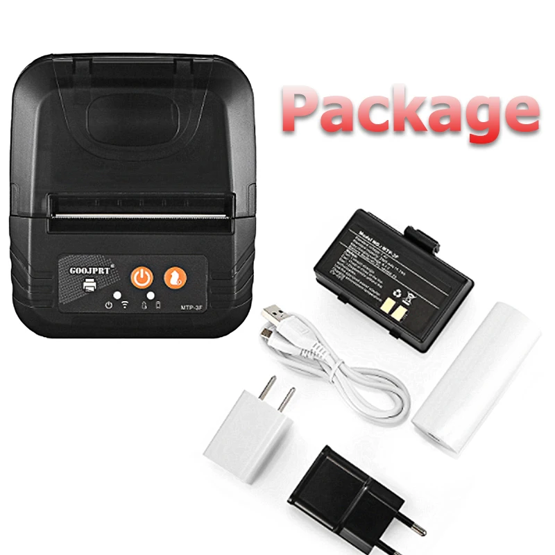 Latest Production Mini 80mm Portable Printer With 1500mah Battery Air-print Thermal Receipt Printer