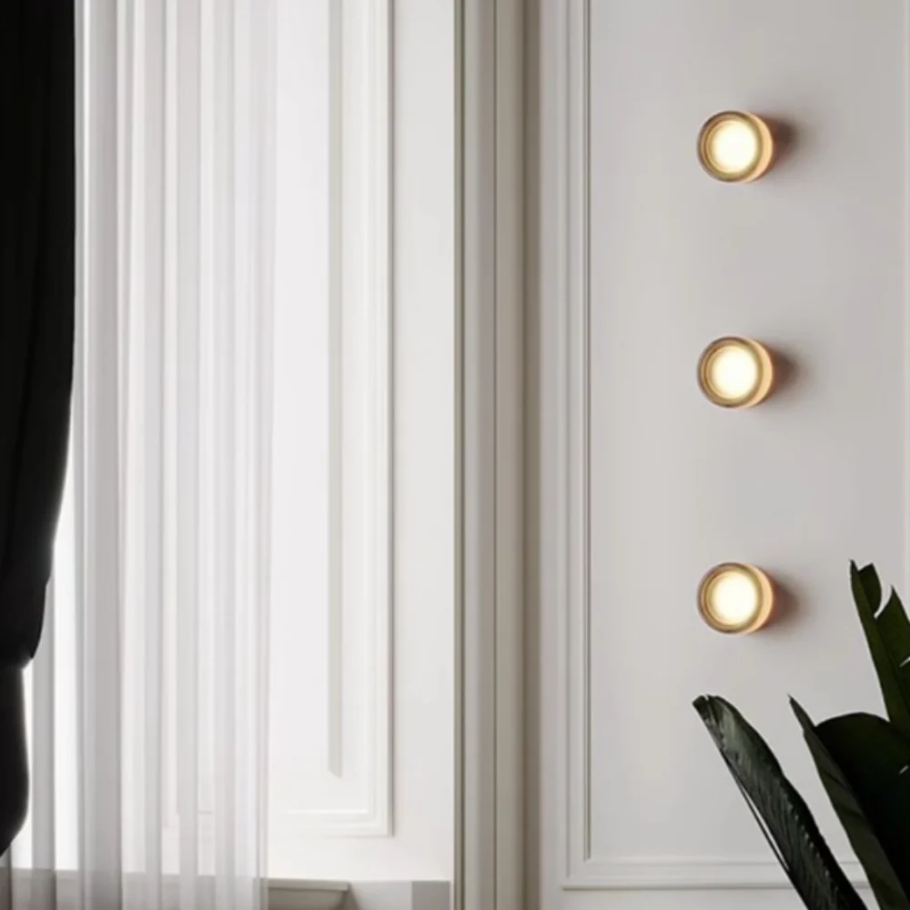 Modern Round Wall Light Acrylic LED Jelly Decor Wall Lamp Corridor Stair Living Bedroom Bedside Home Indoor Background Lighting