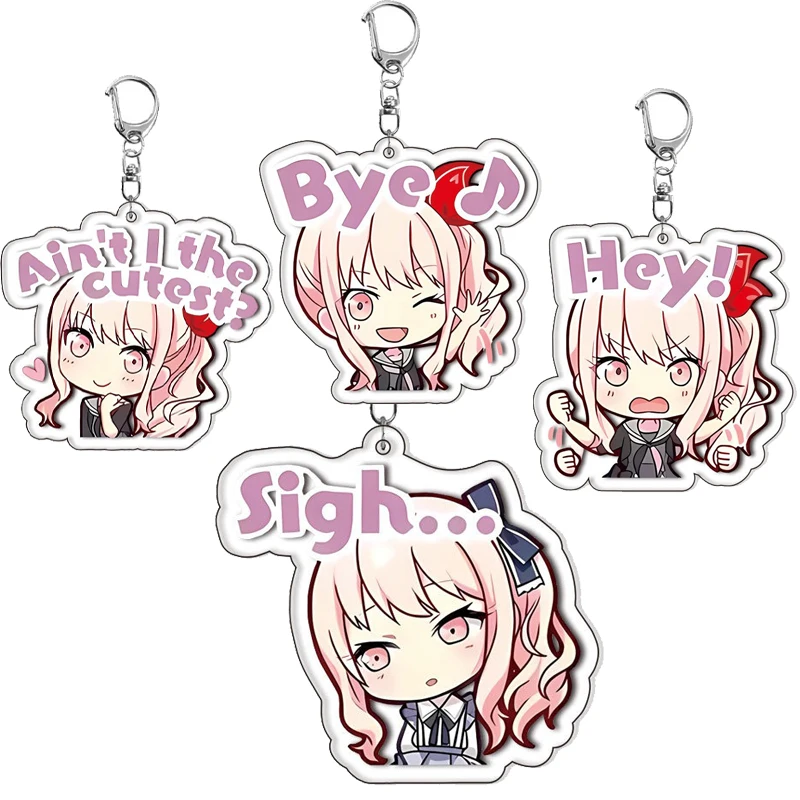 

Anime Kawaii Sweet Girl Characters Acrylic Keychain Figure Cartoon Cute Students Bag Ornament Jewelry Toys Holiday Accessories