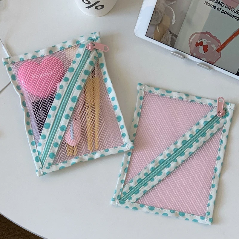 Mesh Storage Pouch Multi-Purpose Portable Travel Bag Toiletry Chargers Organization Makeup Case Storage Bag