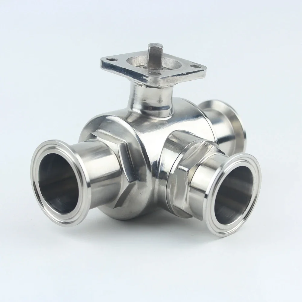 Válvula de Esfera Sanitária, Homebrew sem Atuador, Fit Tube O.D 3/4 "19mm Tri Clamp 1.5" 304 316 Aço Inoxidável, 229 PSI