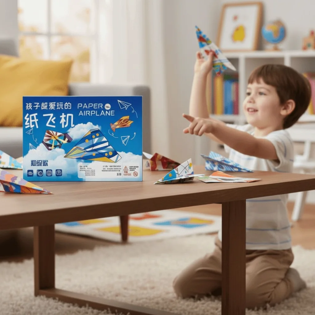 

Бумажный самолет ручной работы, оригами, Монтессори, художественное обучение, самолет, набор оригами, складной мультяшный универсальный бумажный самолет, игрушка для детей