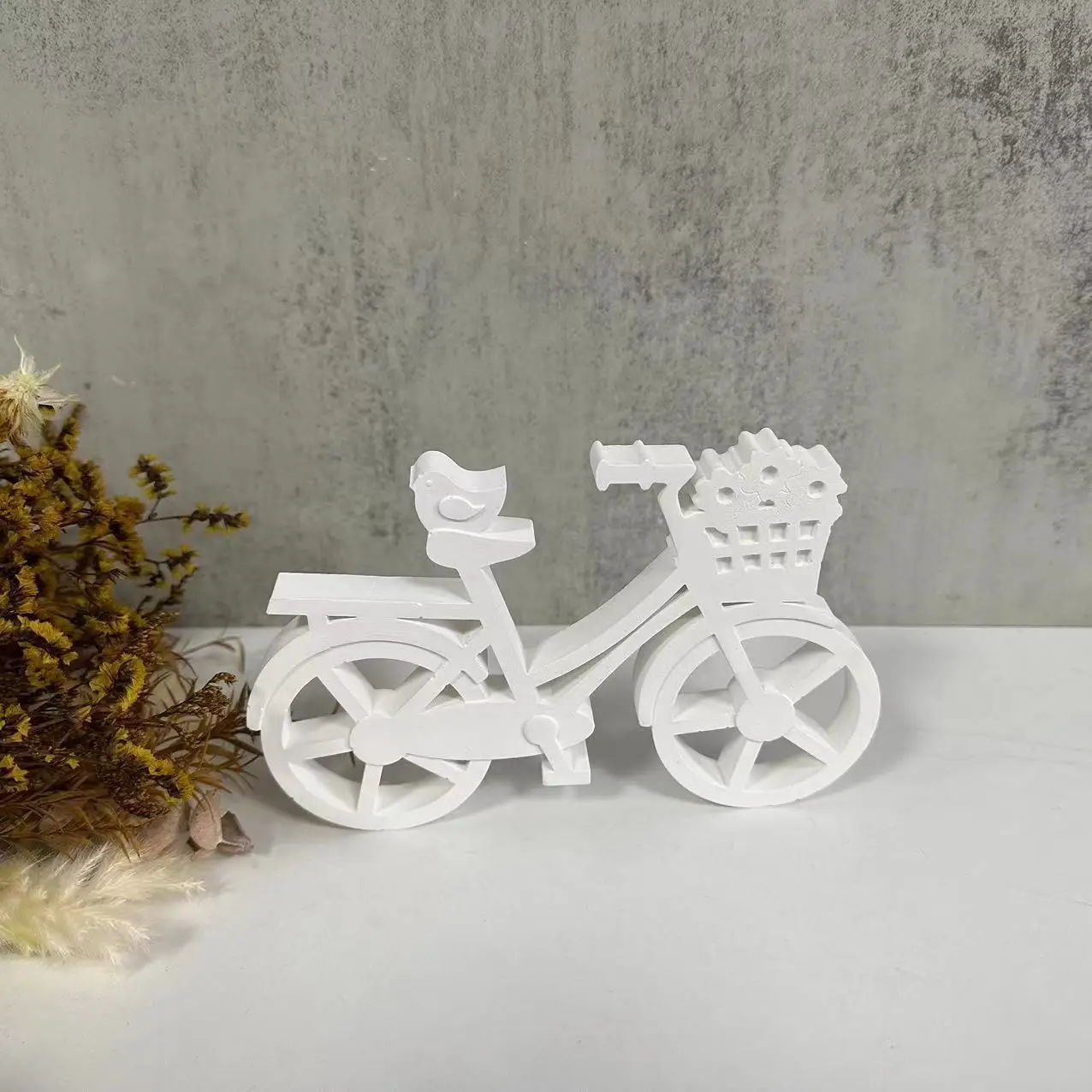 Bicycle Candle Silicone Mold Garden Bicycle Plaster Ornament Mould Can Be Customized Moulds DIY Minimalist Column Gift