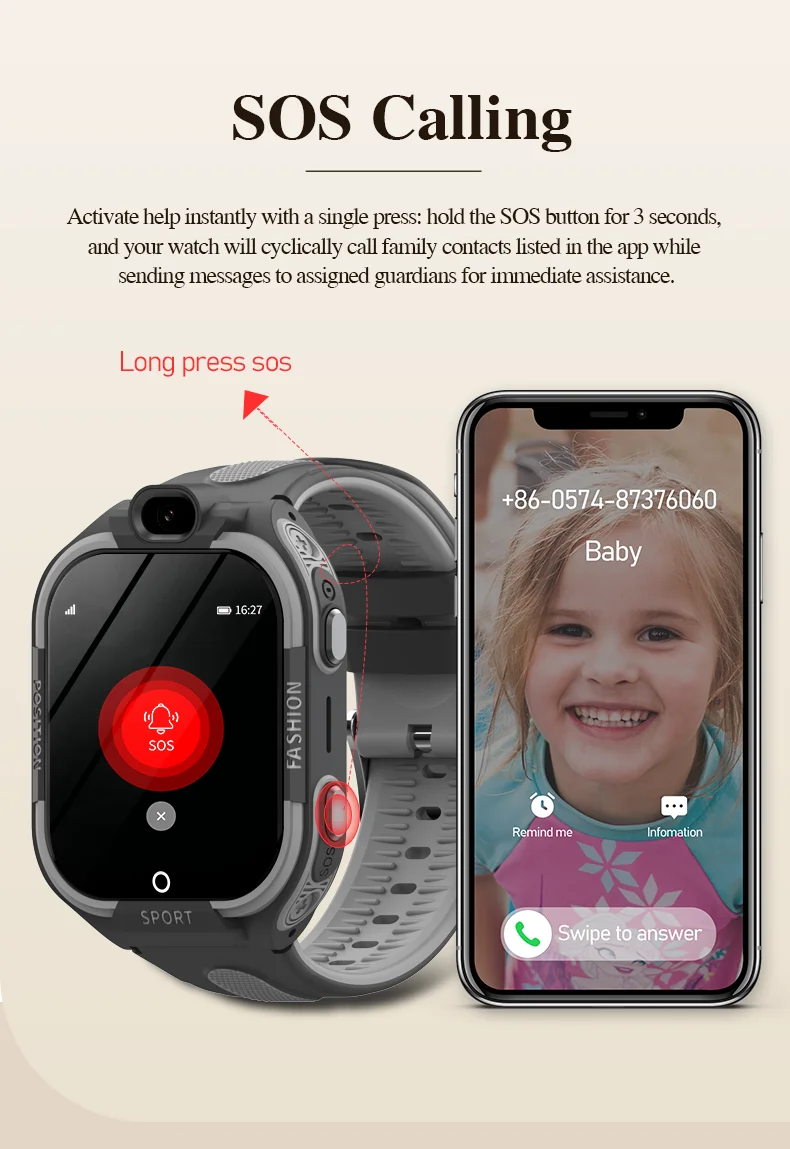 Wonlex KT35 4G Smart Watch For Children Google Play Store GPS WiFi Location Tracker SOS Alert Video Call Sport Kids Smart Watch - Image 4