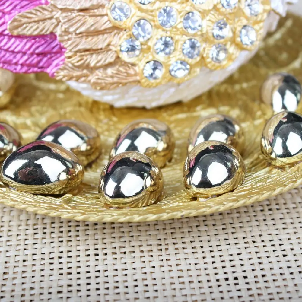 Rhinestone Chick Figurine Metal Simulated Hen Key Trinkets Jewelry Box Container Holder Home Office Desktop Decor Ornament
