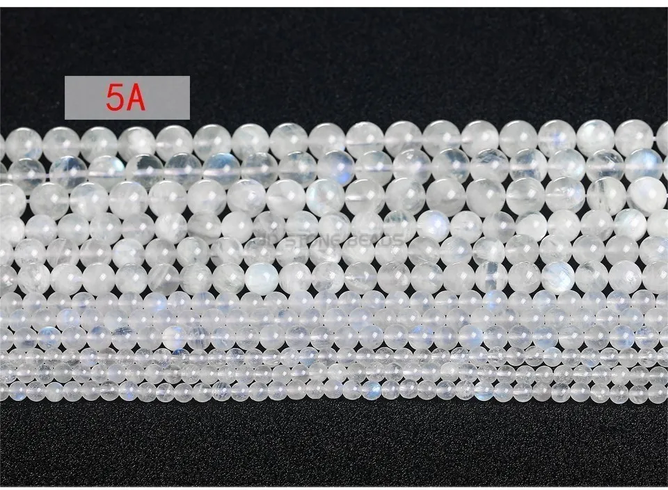 AAA Natürliche Blaue Mondsteinperlen aus Sri Lanka, Wunderschöne Blaue Schimmernde Lose Edelsteine für Schmuckherstellung, DIY Armband- und Halskettenzubehör – Detail 6