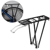 Rear Bike Rack Luggage Carrier Shelf, Multi Purpose Cycle Quick Release Universal Frame Bracket for Bag Holder Stand Black