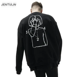 Harajuku Streetwear Loose Men Women Hooded Punk Pullover Pray Graphic Print Hoodies Sweatshirt Hip Hop Aesthetic Tops Gothic Y2k