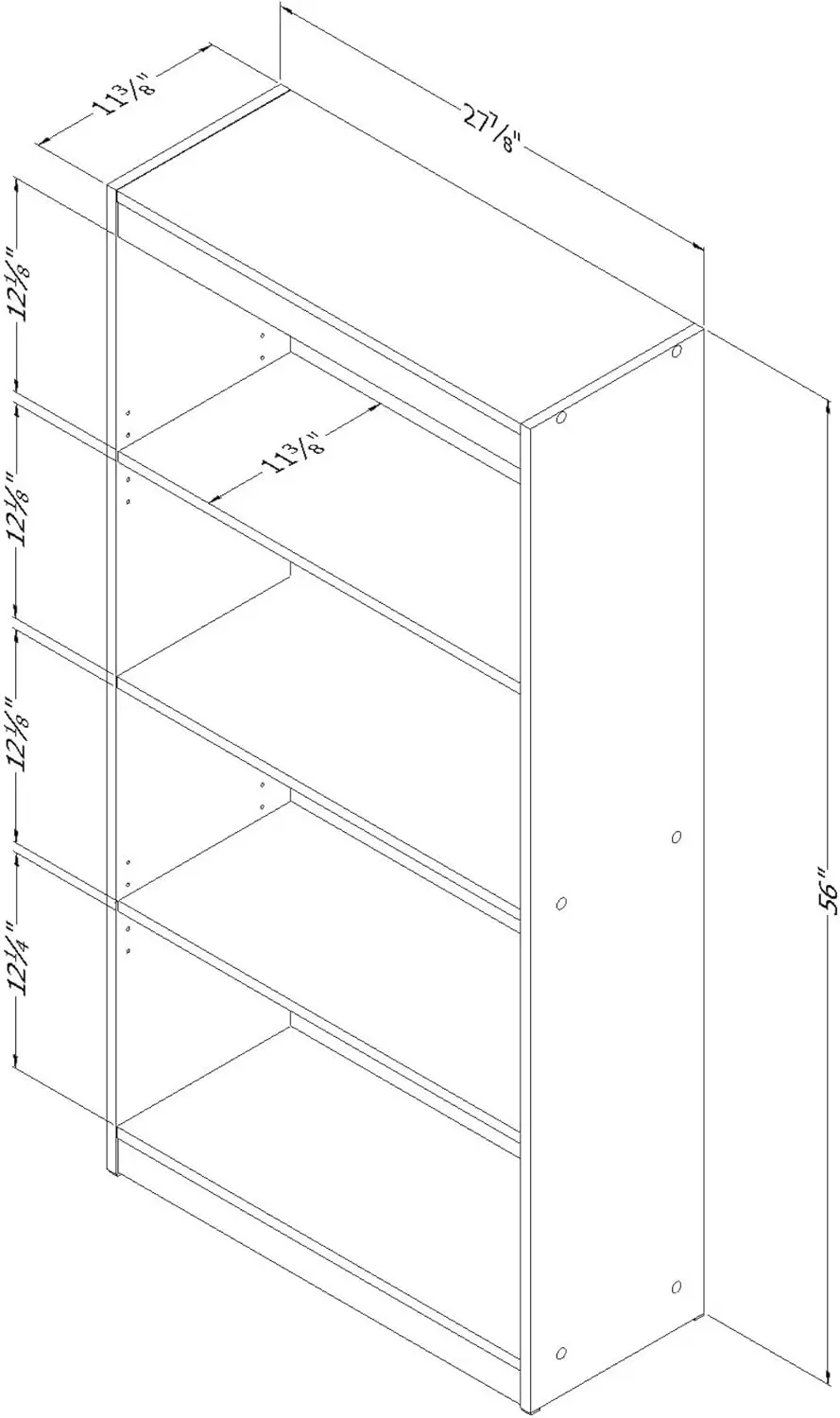 Librería de 4 estantes Blanco puro