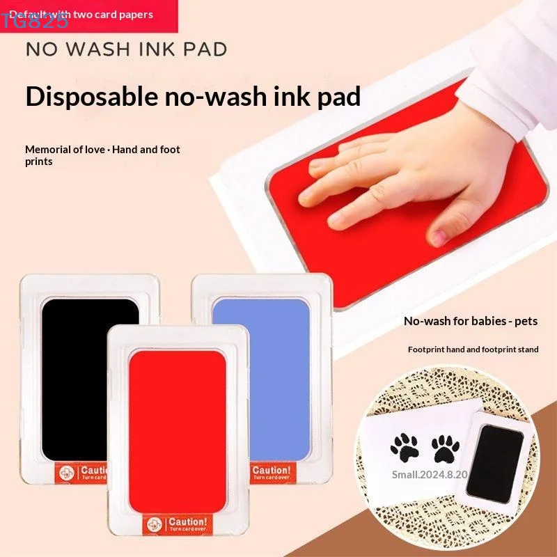 【AN】【SA】Baby Handprint Footprint Ink Pads Safe Non Toxic No Touch Skin Inkless Kits Cat Dog Pet Paw Prints Souvenir Gifts