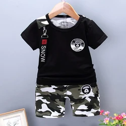 Summer Baby Boy Clothing Suits Kids Infant Camo Short Sleeve Set T-shirt+ Shorts Toddler Boys Fashion Casual Clothes Sets