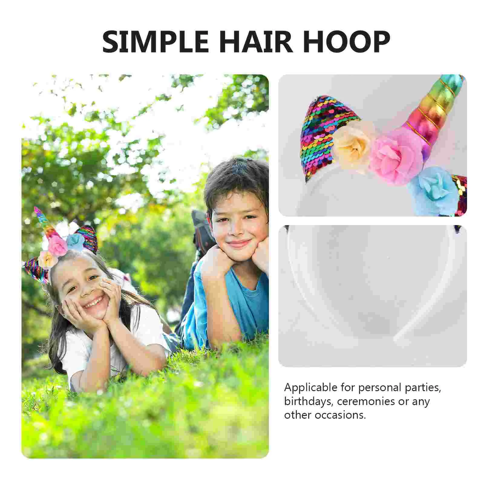 2 Pcs Unicorn Costume Halloween Costumes for Adults Fashion Hair Hoop Kid Bands Clothing Decorate Toddler