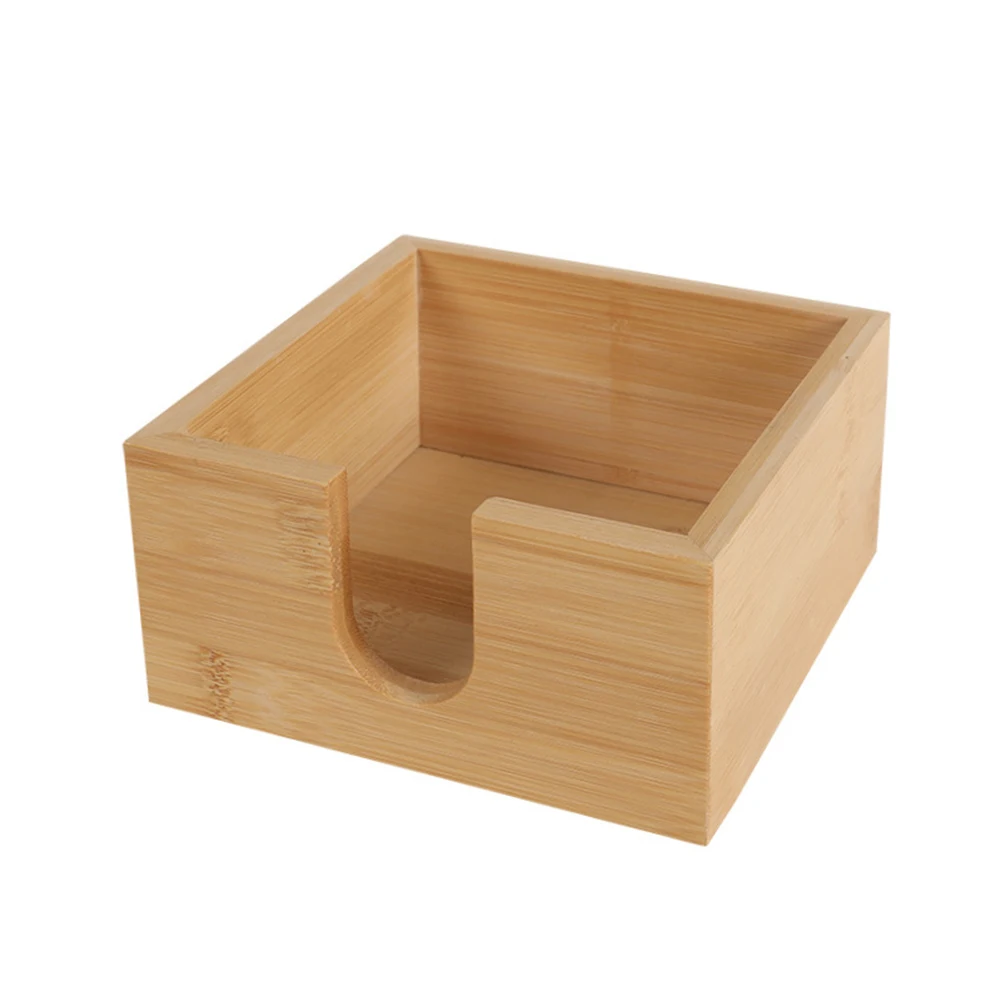 Wooden Tissue Box Table Napkin Holders Bamboo Tissue Paper Organizer Case Home Office Hotel Restaurant Desktop Tissue Box