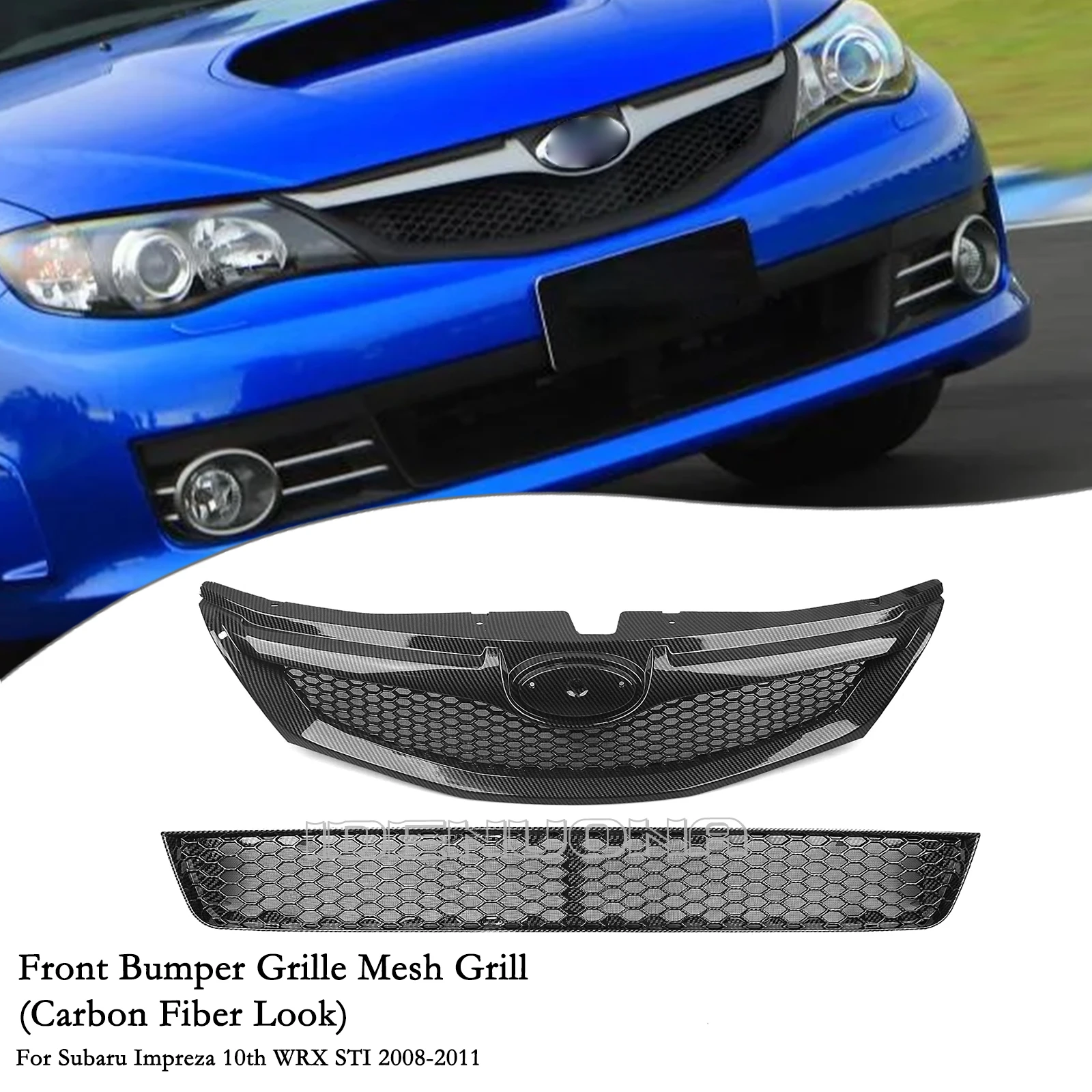 

Комплект сетки для внешнего переднего бампера для Subaru 10-го поколения Impreza WRX STI 2008 2009 2010 2011