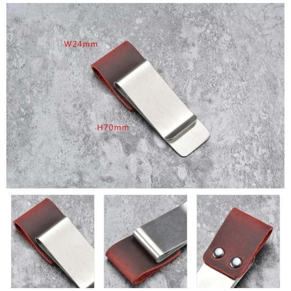 Simplenote Metal Leather Pencil Holder Brass Stainless Steel Clip For Notebook Planner Creative Accessories Stationery Products