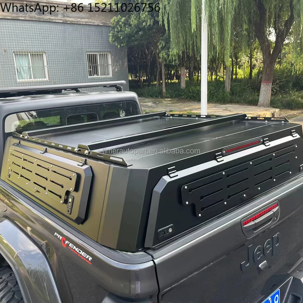Pickup Truck Bed Caps Camper Shell 4X4 Steel Heavy Duty Waterproof Hard Top Tonneau Toppers Bed Cover Canopy for Jeep Gladiator