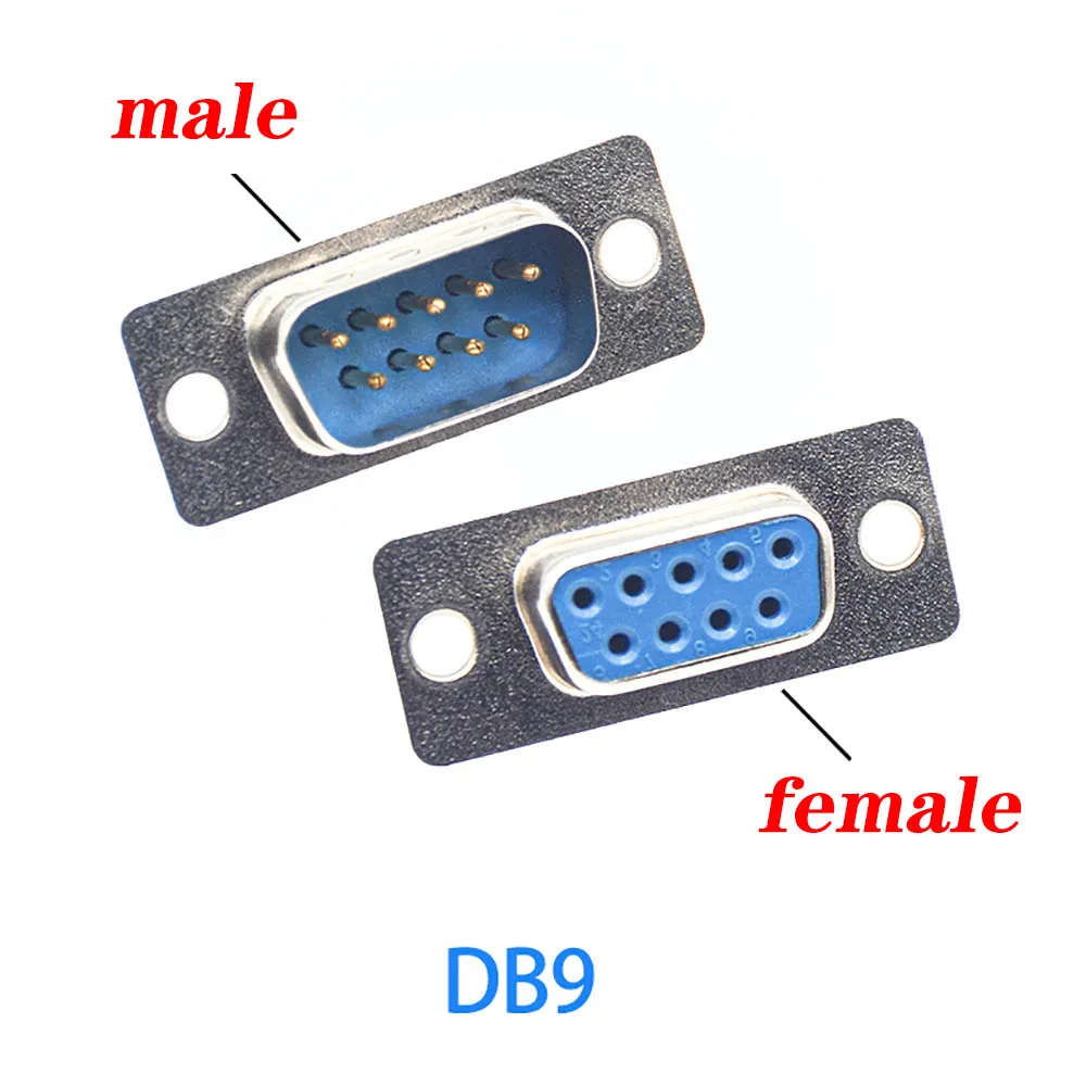 DB9 DB15 DB25 DB9/15/25/37 Pin/hole Straight 180 Graden Man Vrouw Plug D-Sub Connector