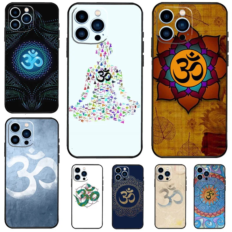 Aum Om Namaste Symbol Zen Yoga Phone Case For iPhone 15 16 Pro Max 13 11 12 14 Pro Max XR XS X 7 8 Plus 12 13 Mini Cover