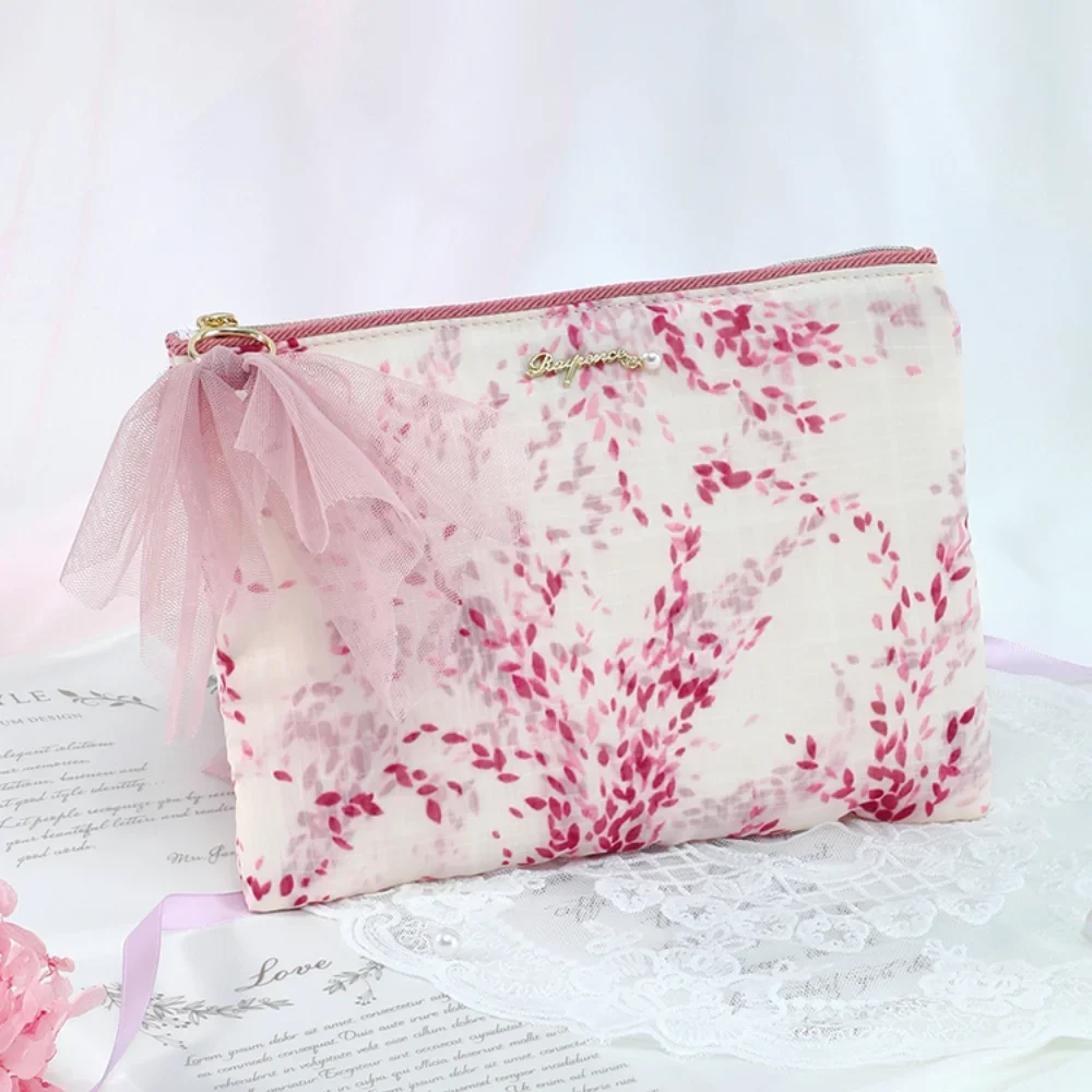 Japanese Cute Cosmetic Bag Large Capacity Women Portable Sweet Leisure Change Travel Clutch Bags Cosmetic Storage Bag for Women