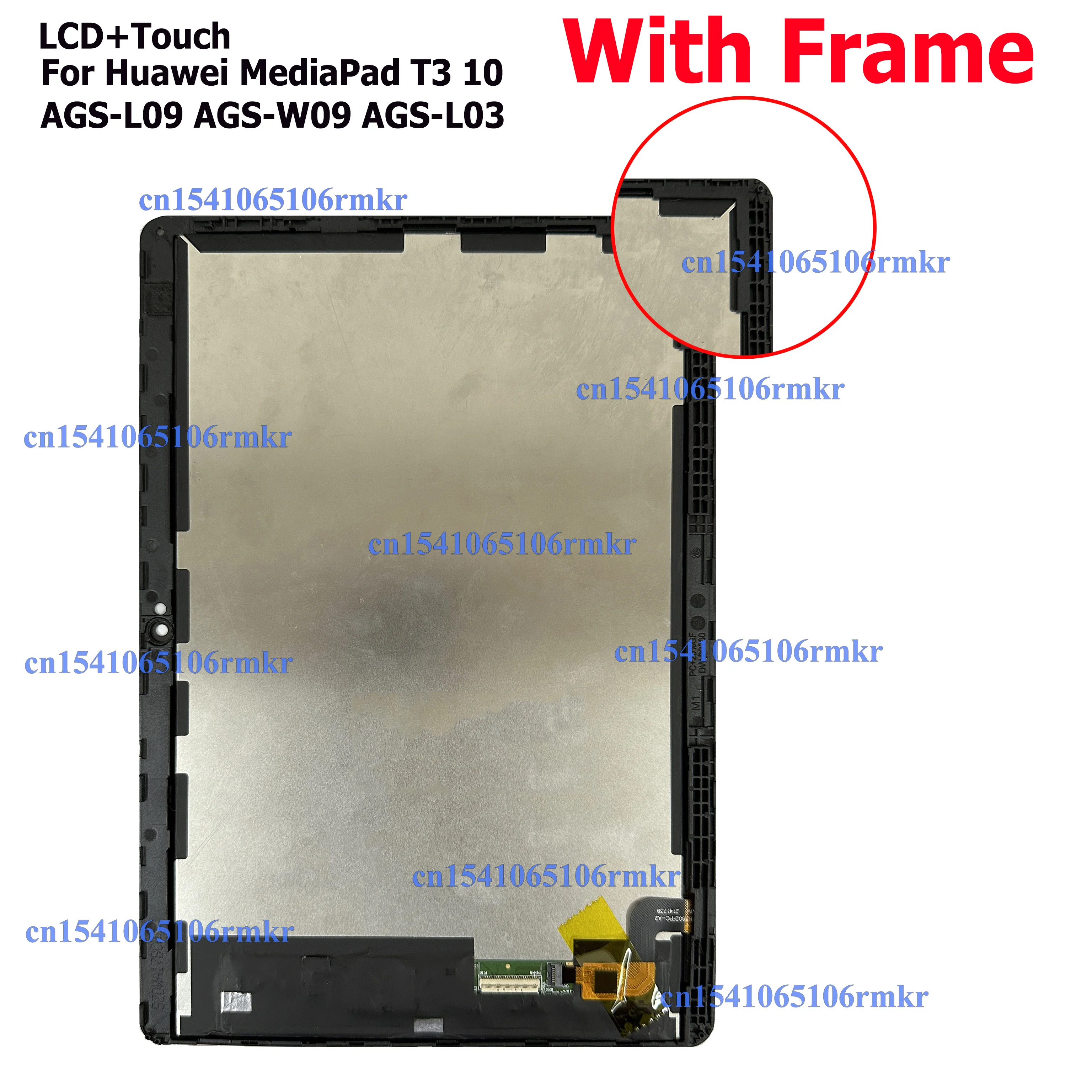 Tablet Display Frame Repair Replacement For Huawei MediaPad T3 10 AGS-L03 AGS-L09 AGS-W09 LCD Touch Screen Digitizer Assembly