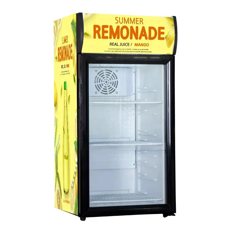 

#Juice Drink Table Top Glass Door Fridge Cold Drink Mini Cooler