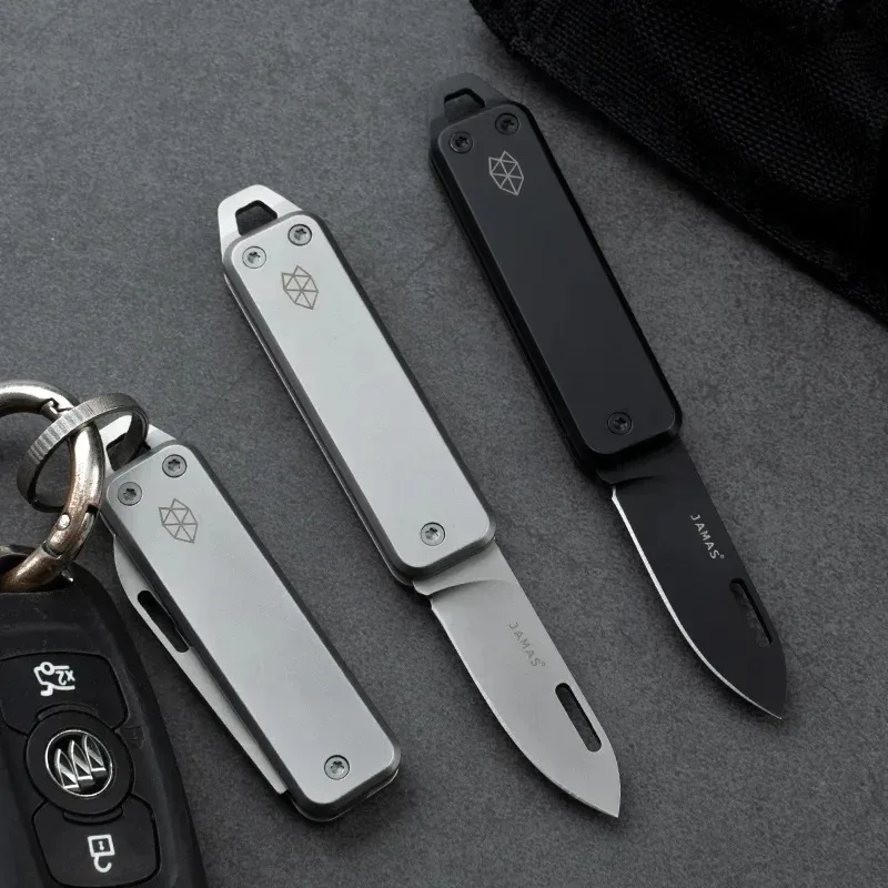 Folding Sharp Outdoor Multi Functional Stainless Steel Mini Home Knife Portable Keychain Fruit Knife Open Box Portable