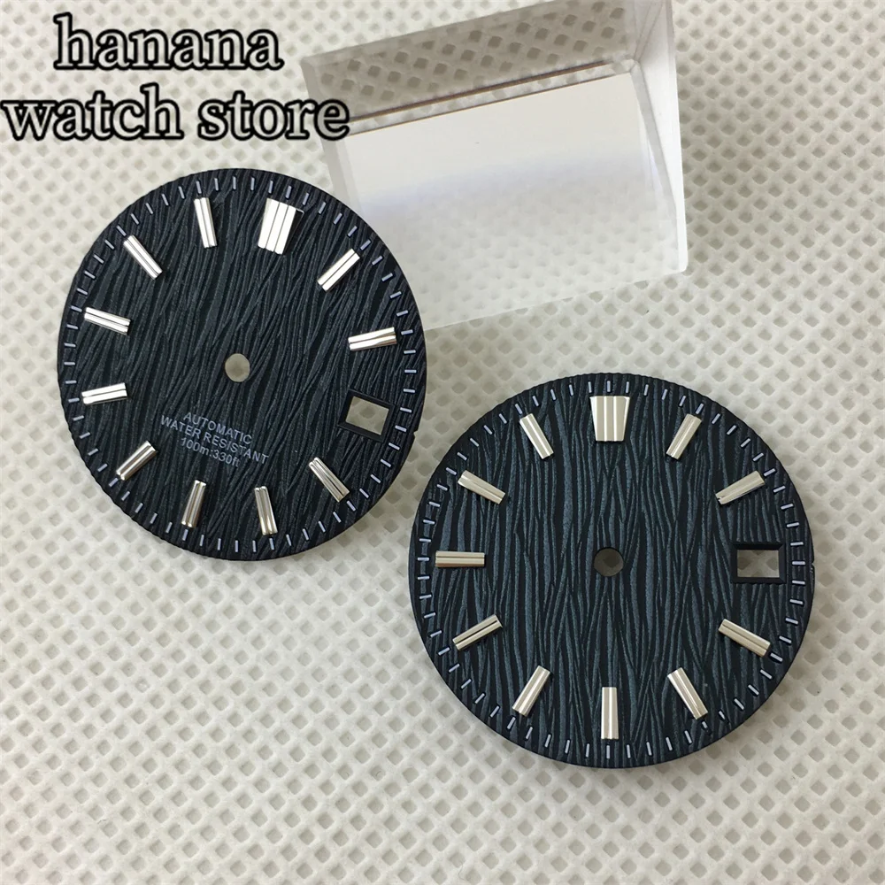 BLIGER 자동 무브먼트 시계 변경 부품, 날짜 3.0, 블랙 화이트 블루 그린 다이얼, NH35 NH36 에 적합, 29mm