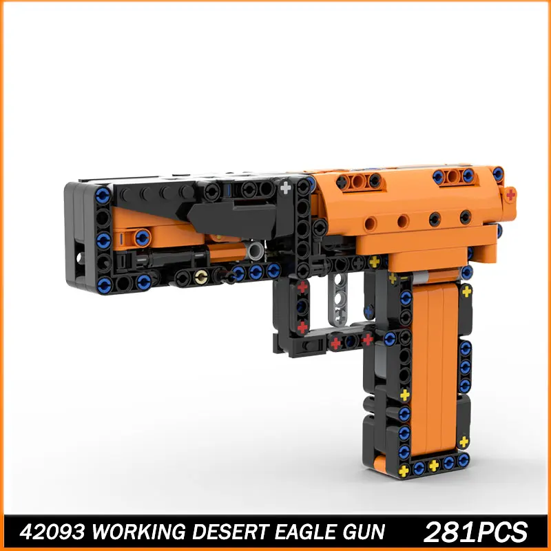 

MOC Military Gun Series Orange Gun Building Block Assembly Model Compatible Boys Bricks Toys Aircraft Birthday Gifts 281PCS