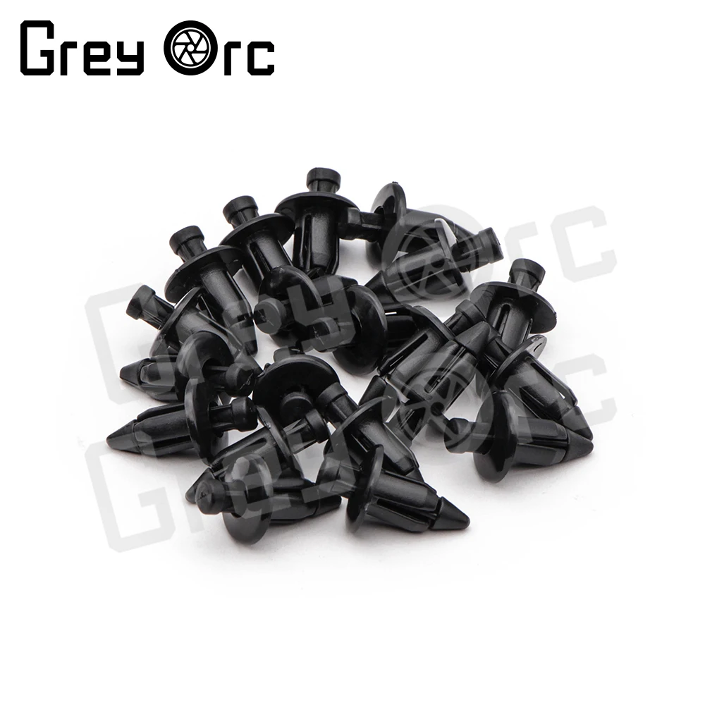 6mm Black Rivet Universal Series Fairing Body 20PCS Trim Panel Fastener Screw Clips For Honda Motorcycle Accessories Parts