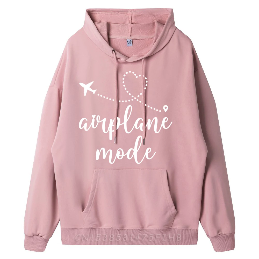World Adventure Vacation Lover Airplane Mode Cream Hoodie Woman Fashionable And Trendy Long Sleeve Sweater Men Big Size Party