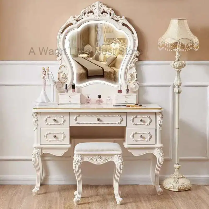 

European Simple Vanity Table Women Cheap Bathroom Bedroom Vanity Table Makeup Drawer Tavolo Da Trucco Table Home Decoration