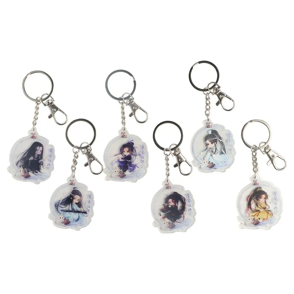 الكرتون الشكل لطيف الاكريليك حقيبة قلادة وي Wuxian غراند ماستر من شيطاني مو داو زو شي حلقات المفاتيح حلقة رئيسية حامل المفاتيح