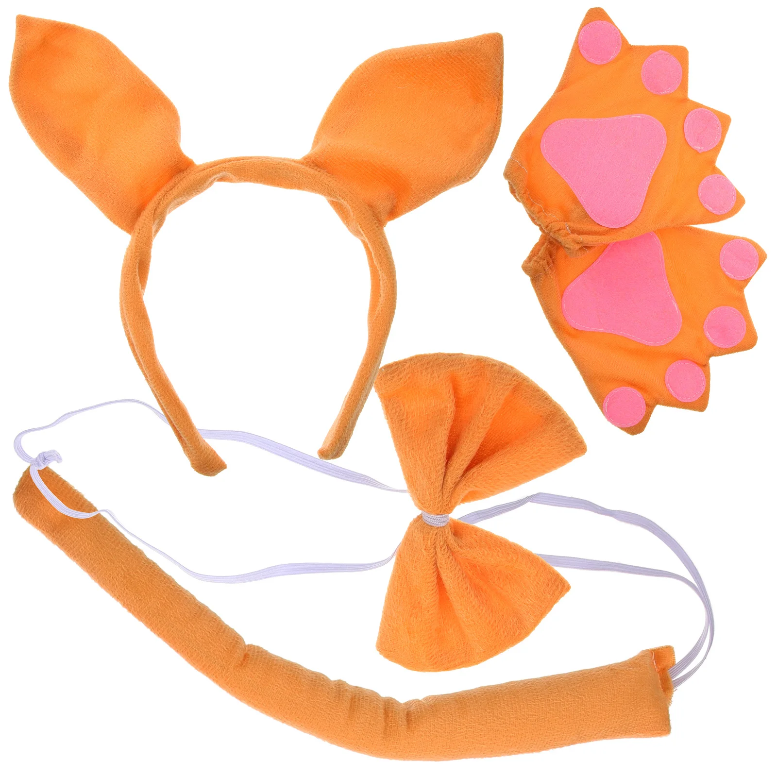 DEARMAMY, 1 Juego, diadema puesta en escena, Kit para perro, sombrero peludo, Sudadera con capucha para mascota, oreja de Animal para niña, accesorio de cola, disfraz de Cosplay