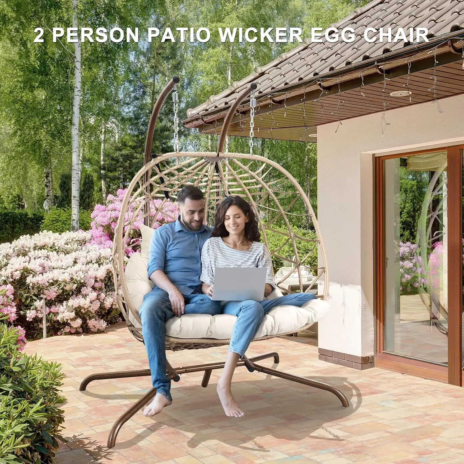 Hochwertiger PE-Rattan-Ei-Stuhl, modernes Design, Indoor-Freizeit- und Outdoor-Unterhaltung, Hängesessel für Hotels