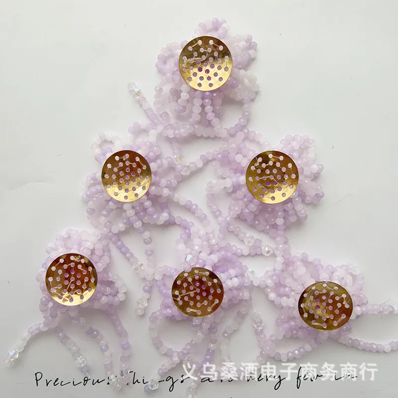 Premium Handmade Woven Tassel Floral Croc Charms Beaded for Garment Decoration DIY Beaded Shoe Clip Accessory High Quality