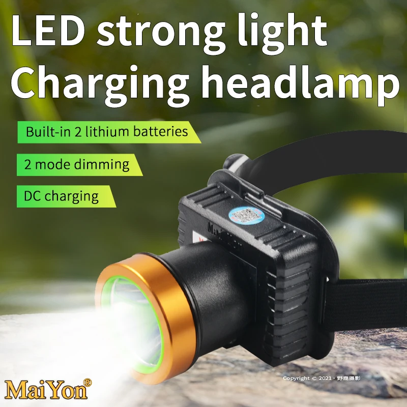 High-power 30W headwear LED strong rechargeable headlight