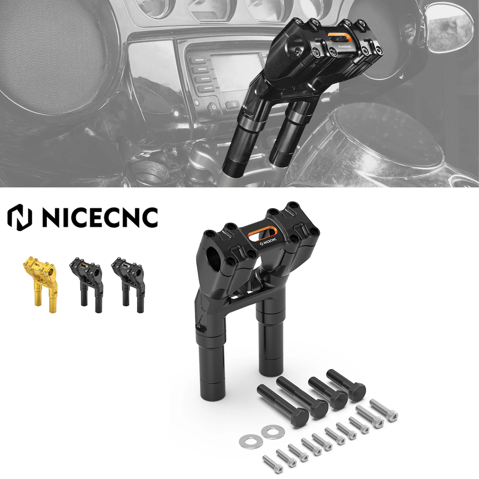 

8.25/7.25" 5/6" Handlebar Riser For Harley Dyna Low Rider FXDL Wide Glide Street Bob FXDB Super Glide Sportster 883/1200 Fat Boy