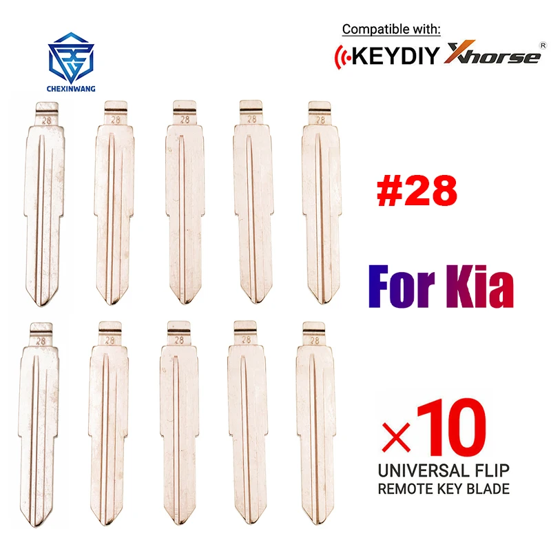 

10Pcs/Lot #28 Uncut Flip Metal Remotes Key Blade For Kia Accen Rio New Refine For Hyundai Elantra Key Blade NO.28