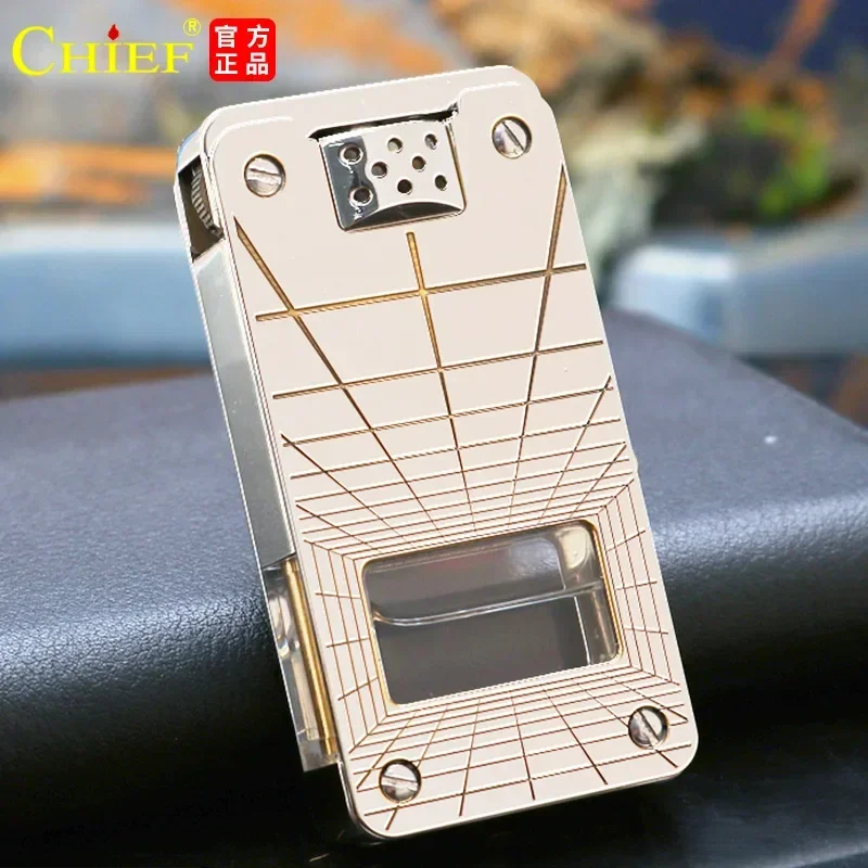 High-quality Kerosene Lighter, Personalized and Creative, Transparent Fuel Tank Can Automatically Ignite Men's Gift Lighter