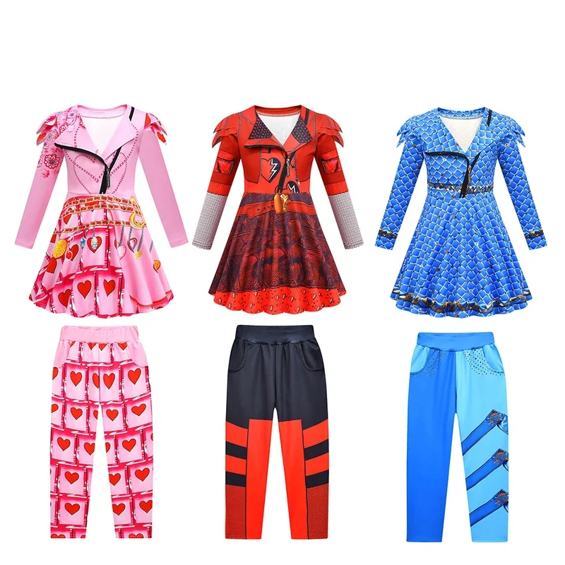 New Halloween costume cosplay Descendants Descendants children's performance three piece set 5334