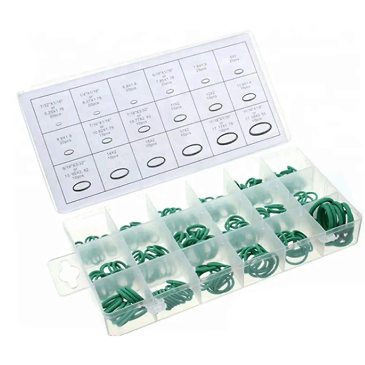 270Pcs F12-NBR R134a-HNBR A/C Rubber O-Ring Car Auto Vehicle Repair Air Conditioning Compressor Seals Assortment Kit 18 Sizes